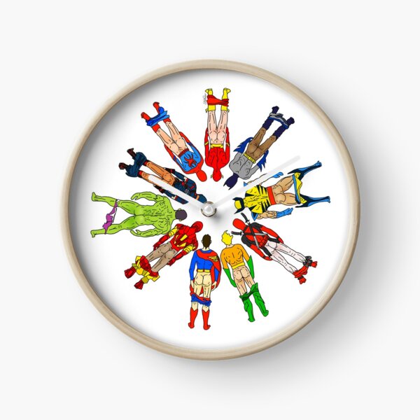 Superhero Butts Clock