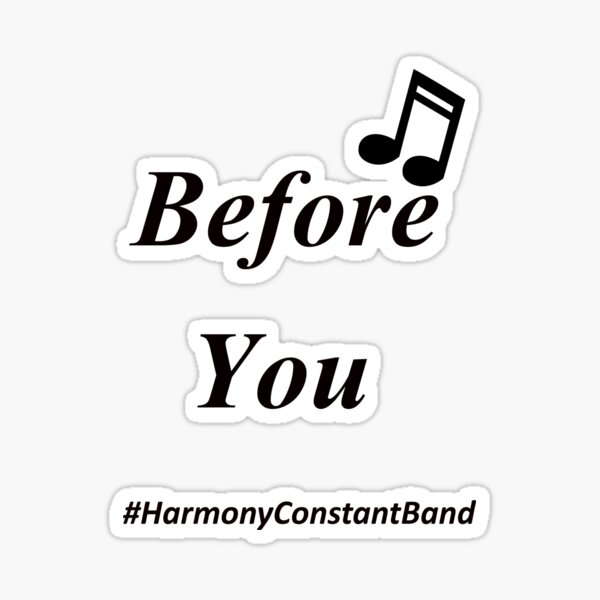 Before you in Black Sticker