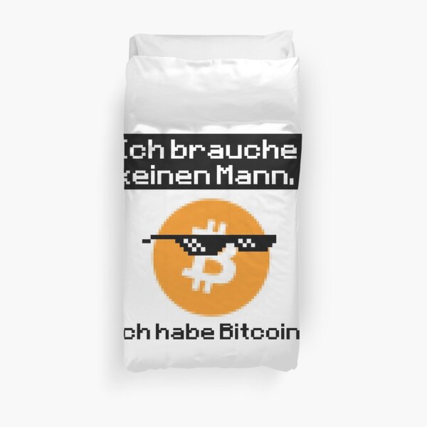 Bitcoin T-Shirt, Sie brauchen keinen Mann Bettbezug