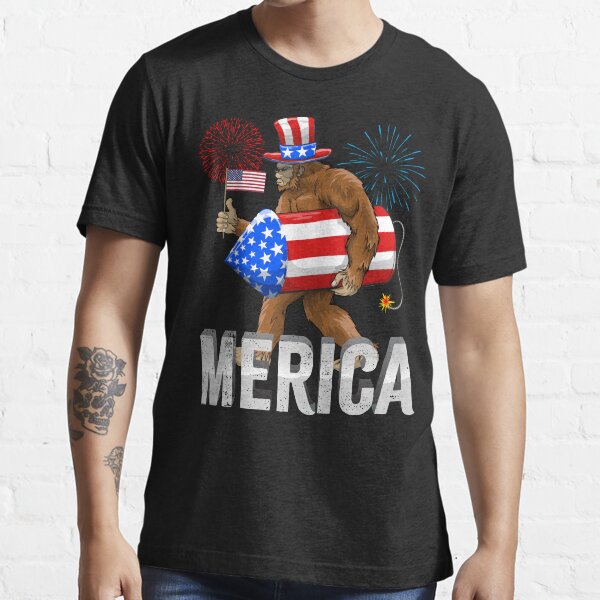 bigfoot 4th of july shirt