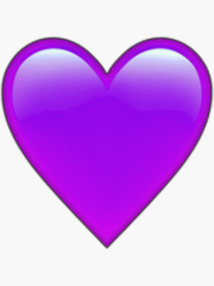 Purple Heart Emoji Sticker Sticker For Sale By Tenderlove Redbubble