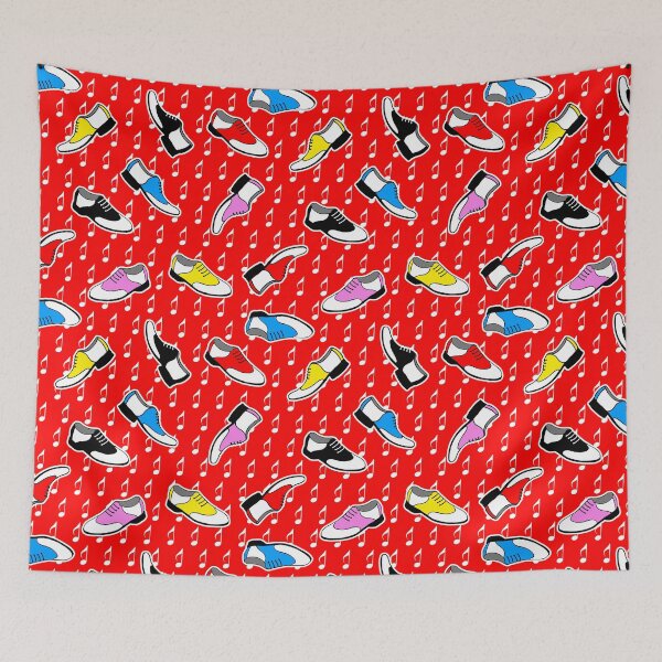 Item preview, red sock hop pattern designed and sold by B0red.
