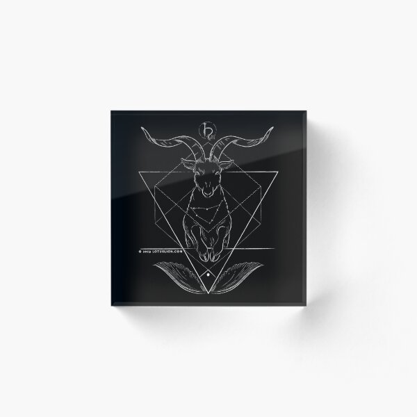 Capricorn (Dark) Acrylic Block