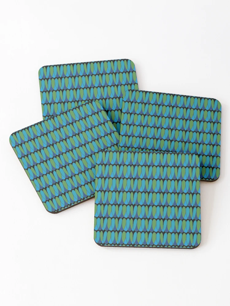 Thumbnail 1 of 5, Coasters (Set of 4), Colored Ribbons designed and sold by Facebook.com/ ArtByAmyMinori.