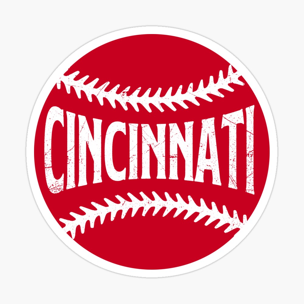 Cincinnati Pennant - Red 1 Sticker for Sale by SaturdayACD