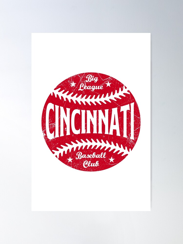 1982 CINCINNATI REDS Print Vintage Baseball Poster. Retro 