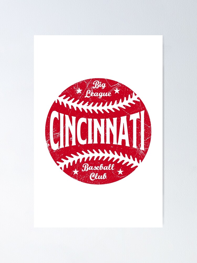 Vintage cincinnati baseball Sticker for Sale by dfxsam08