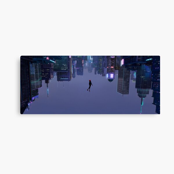 Miles Morales cayendo ancho Lienzo