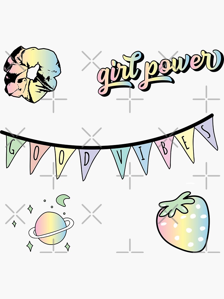 Rainbow Good Vibes Pastel Sticker Pack Sticker For Sale By The Goods Redbubble 5155