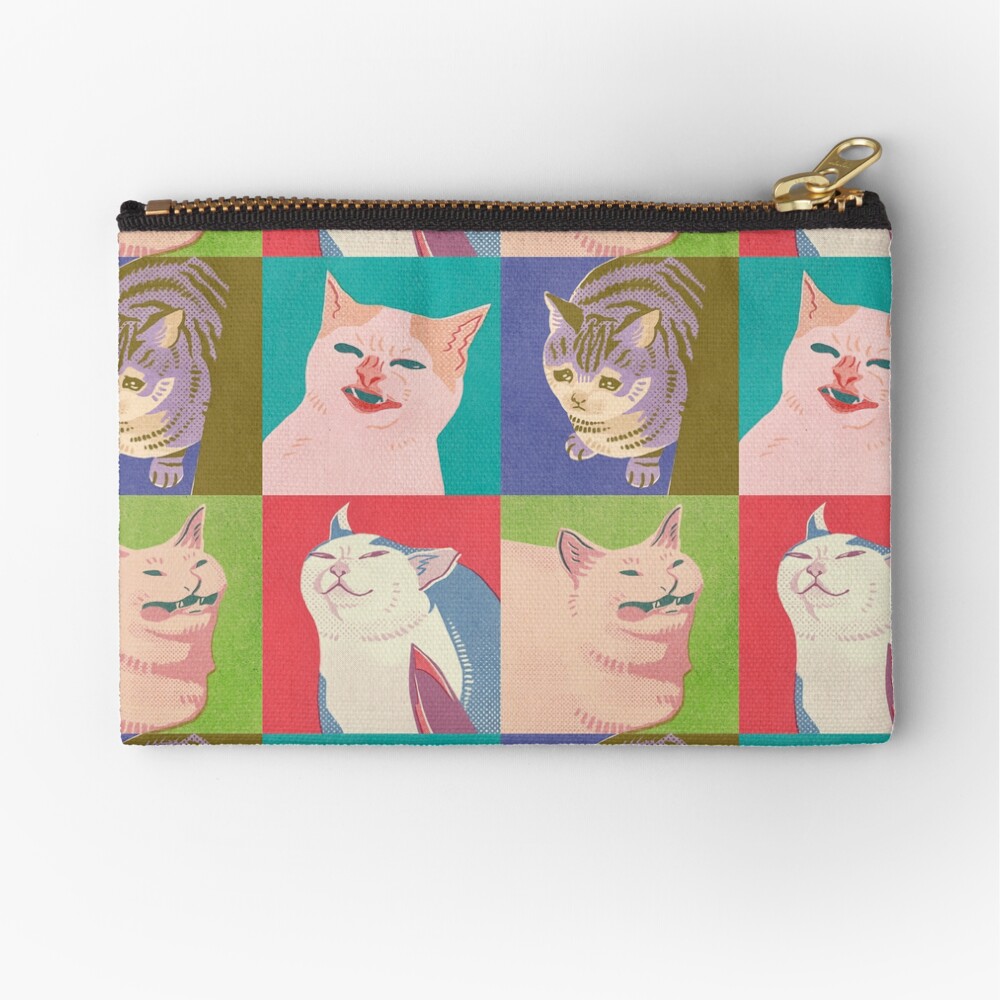 Four Meme Cats of the Apocalypse Zipper Pouch