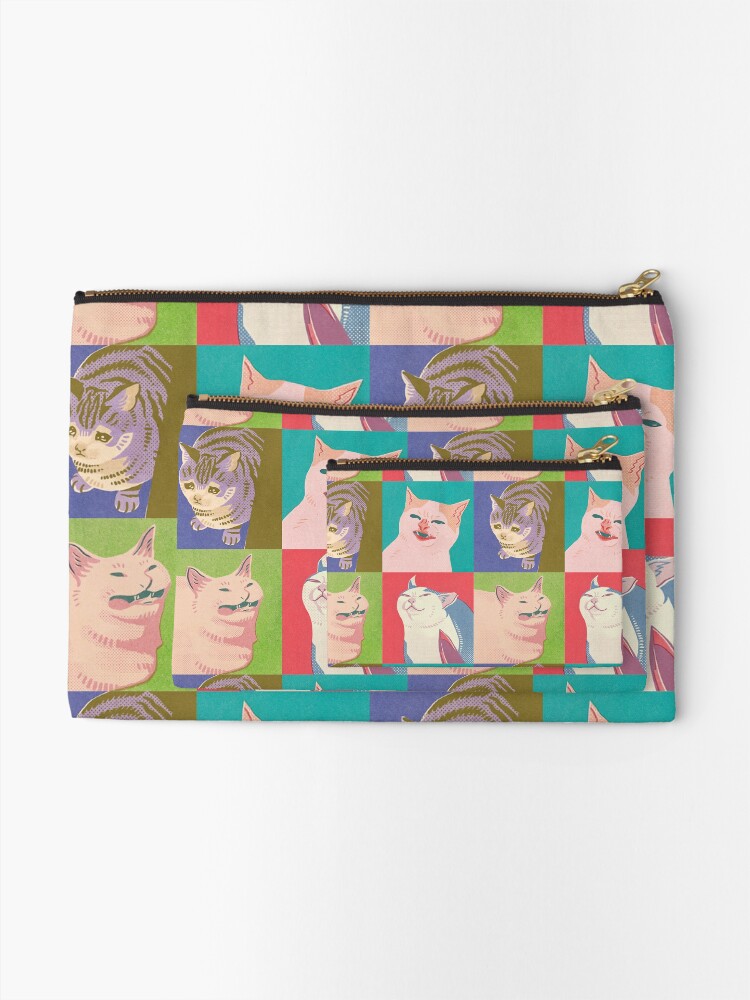 Alternate view of Four Meme Cats of the Apocalypse Zipper Pouch
