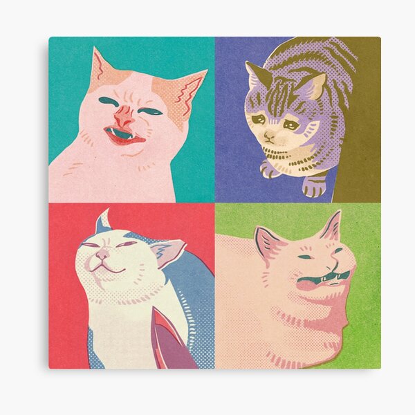 Four Meme Cats of the Apocalypse Canvas Print