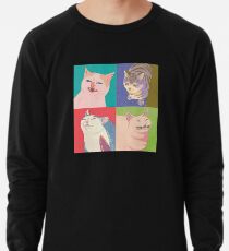 Four Meme Cats of the Apocalypse Lightweight Sweatshirt