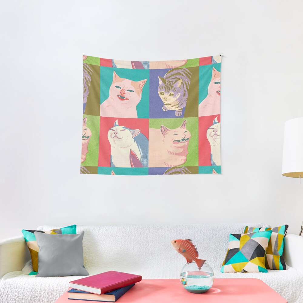 Four Meme Cats of the Apocalypse Tapestry