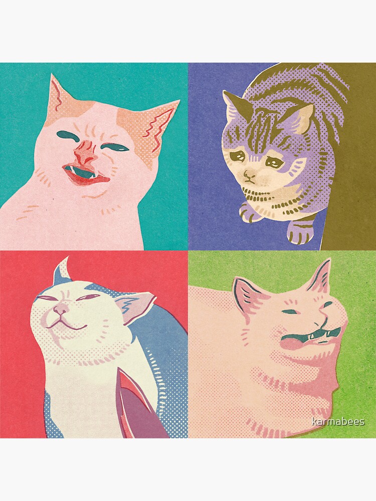Four Meme Cats of the Apocalypse by karmabees