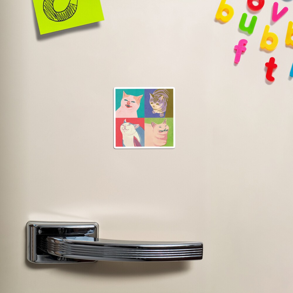 Four Meme Cats of the Apocalypse Magnet
