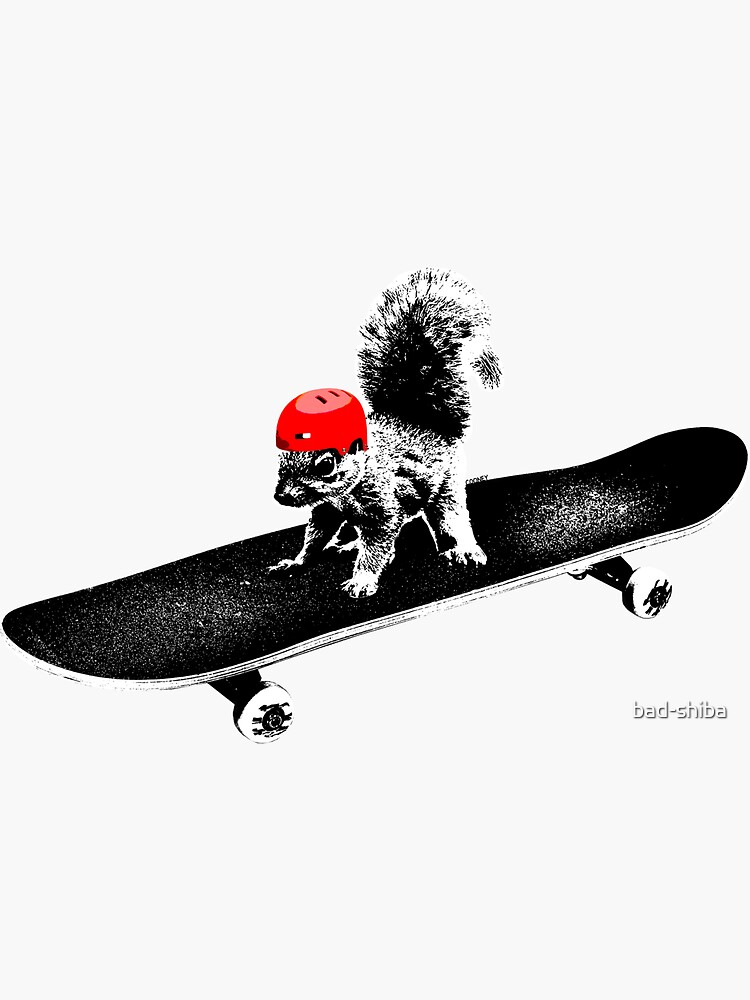 Skateboard Squirrel by bad-shiba