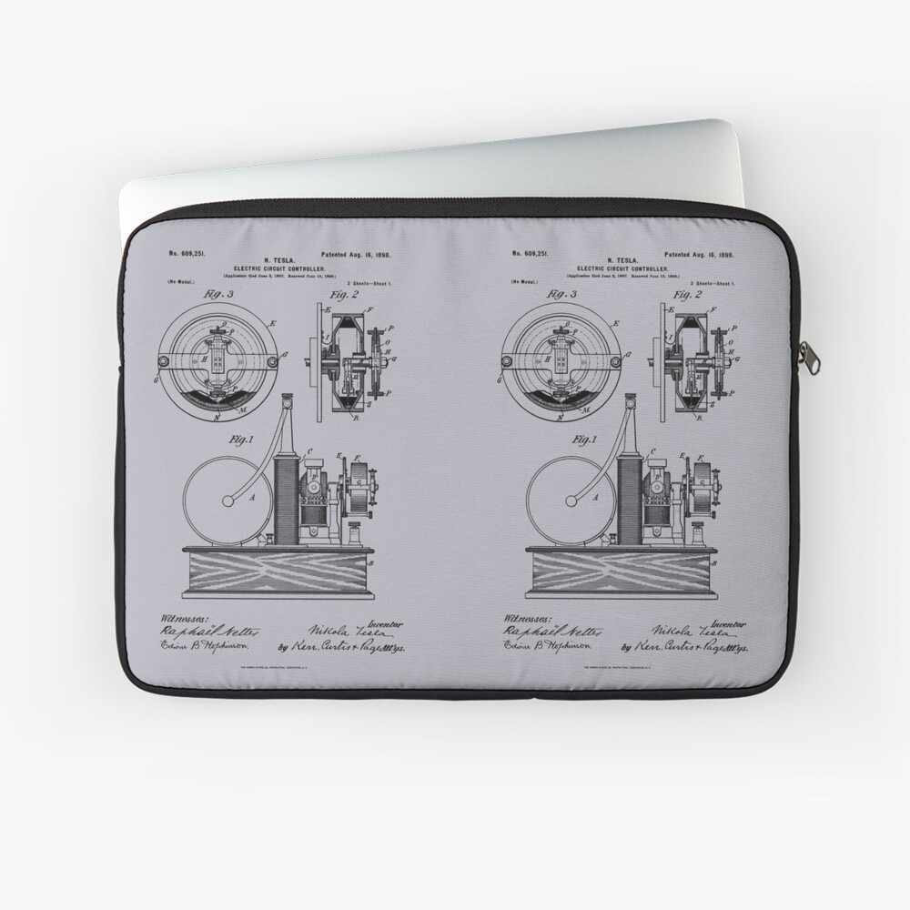 Tesla Electric Circuit Controller Patent drawing - – JTM VINTAGE