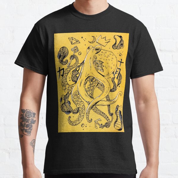 Royal Octopus In Canary Yellow Classic T-Shirt