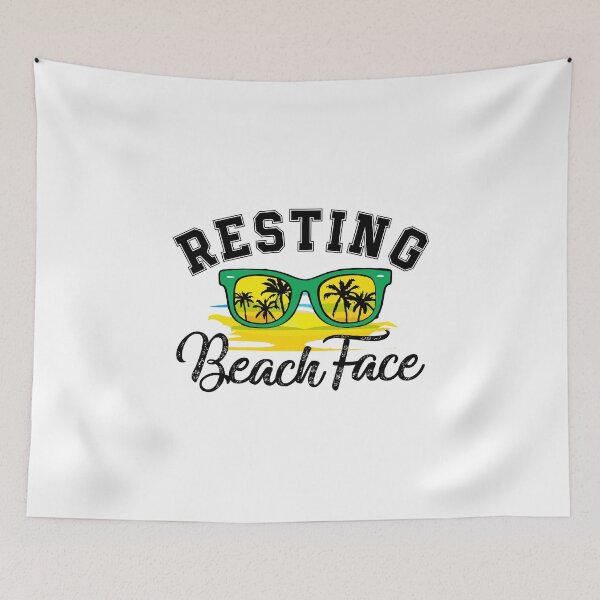 Item preview, resting beach face black designed and sold by hadleydesigns.