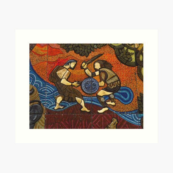 Item preview, Cúchulainn & Ferdia Mosaic, Dublin designed and sold by wiggyofipswich.