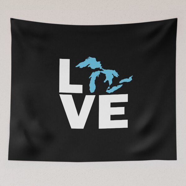 Item preview, I love Michigan Great Lakes Blue Water  designed and sold by alenaz.