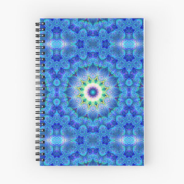 Item preview, Blue Fractal Floral Mandala designed and sold by ARTDICTIVE.