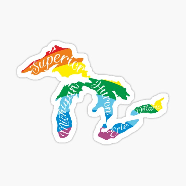 Item preview, All Michigan Great Lakes Rainbow Colors designed and sold by alenaz.