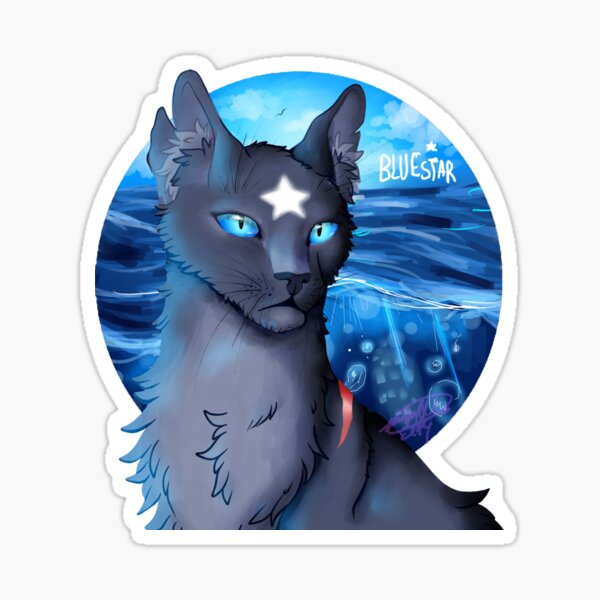 Bluestar - A Noble Leader Sticker for Sale by sodapoptops