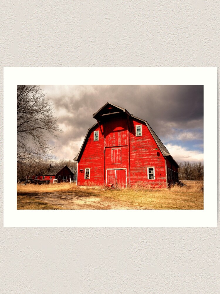 Ye Old Red Barn Art Print By Umpa1 Redbubble