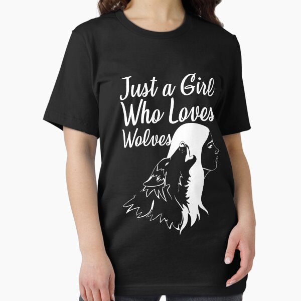 Artikel-Vorschau von Nur ein Mädchen, das liebt Wölfe T-Shirt, Wölfe Shirt, Wolf Liebhaber Geschenk, Wölfe Geschenk, Geschenk für Wolf Liebhaber, perfekte Wolf Liebhaber Geschenk | Wolf-Geschenke, wilde Tierliebhaber Geschenke, designt und verkauft von johnii1422.