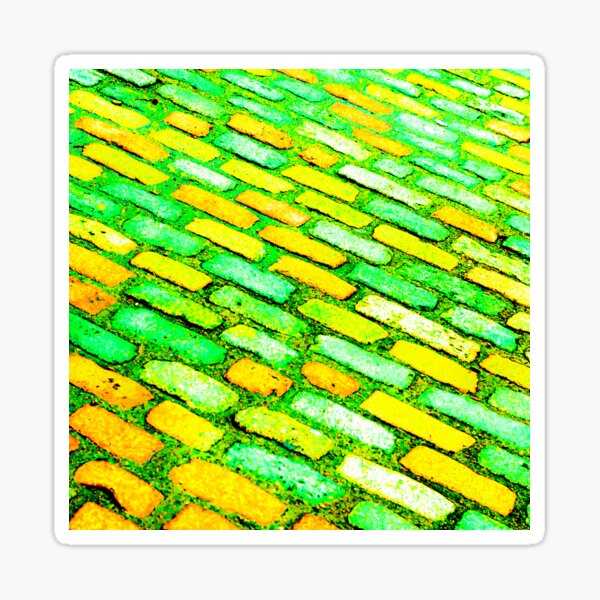 Diagonal Street Cobbles Sticker