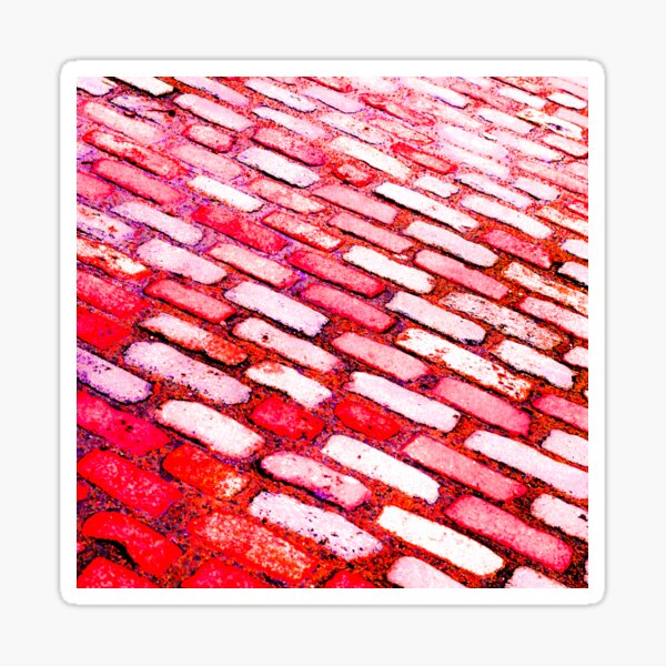 Diagonal Street Cobbles Sticker