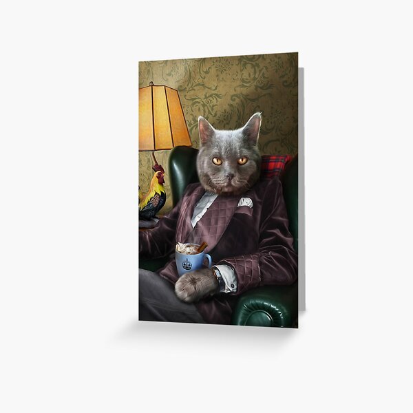 Persian Cat portrait - Finlay Greeting Card