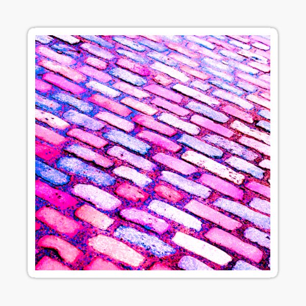 Diagonal Street Cobbles Sticker