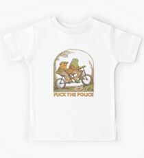 Frosch und Kröte ficken die Polizei Kinder T-Shirt