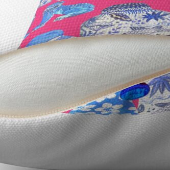 Alternate view of Blue and white china Chinese ginger jars on hot pink, watercolor Chinoiserie Floor Pillow