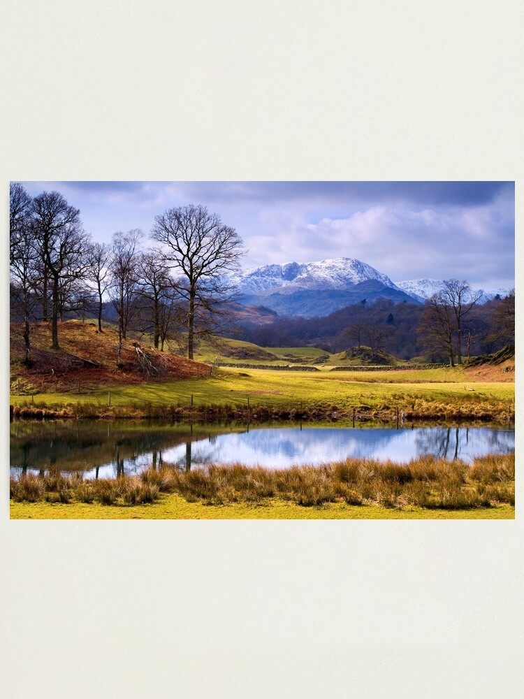 Alternate view of Wetherlam from The Brathay - The Lake District Photographic Print