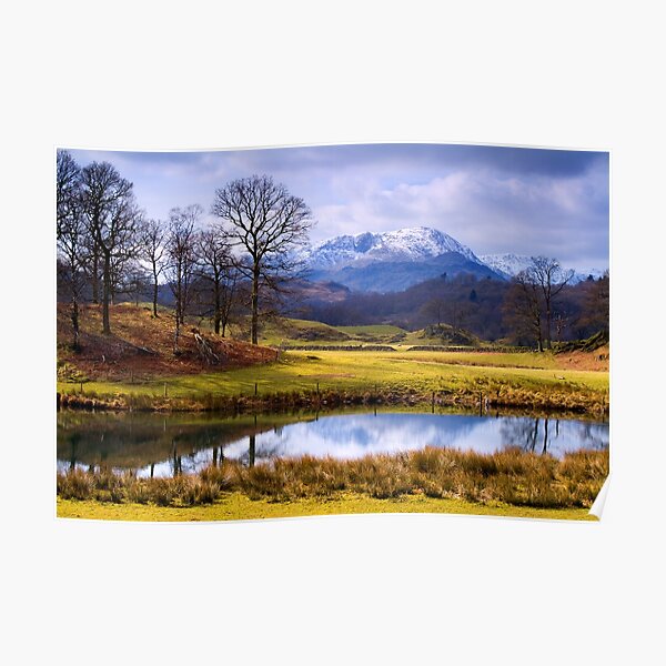 Wetherlam from The Brathay - The Lake District Poster