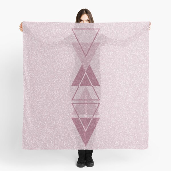 Rose Gold Pink Triangles Scarf