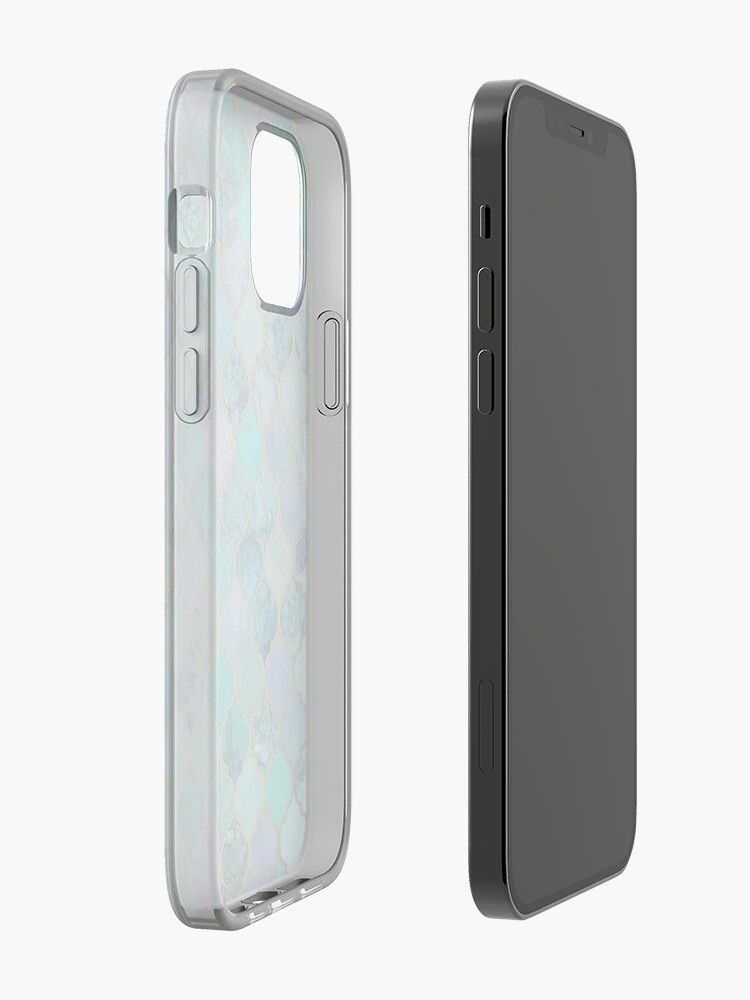 Alternate view of Cool Jade & Icy Mint Decorative Moroccan Tile Pattern iPhone Case & Cover