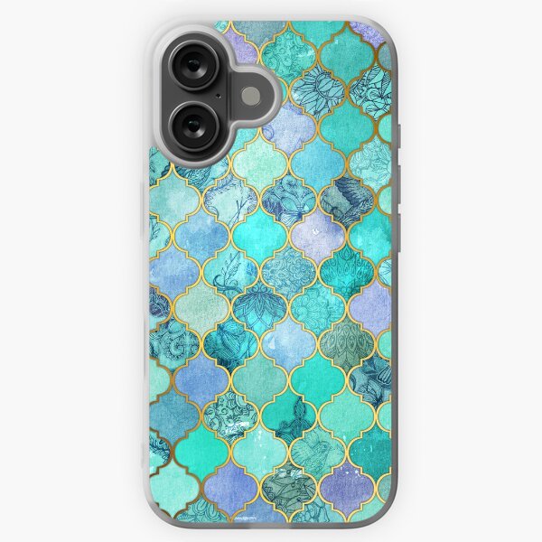 Society6 ケース Cool Jade & Icy Mint Decorative Moroccan Til Cool Jade & Icy Mint Decorative Moroccan Tile Pattern