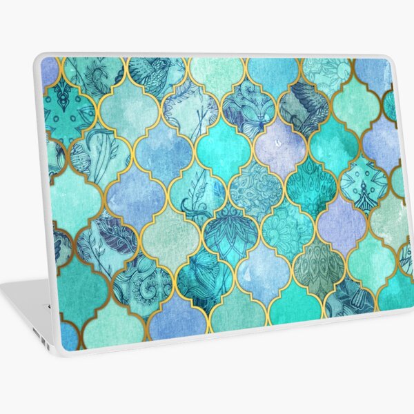 Item preview, Motif de carreaux marocains décoratifs en jade frais et menthe glacée designed and sold by micklyn.