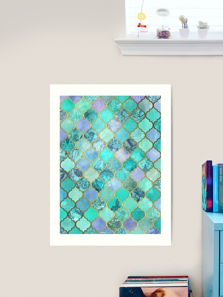 Society6 ケース Cool Jade & Icy Mint Decorative Moroccan Til Cool Jade & Icy Mint Decorative Moroccan Tile Pattern