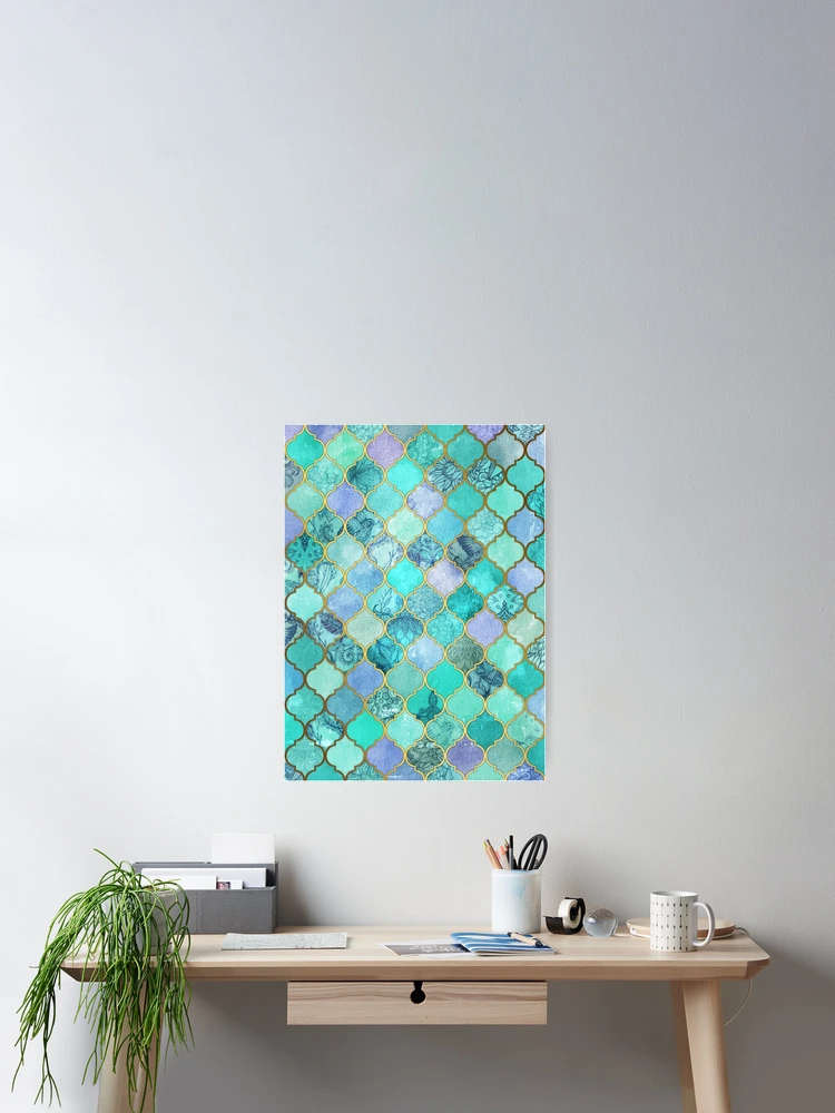 Society6 ケース Cool Jade & Icy Mint Decorative Moroccan Til Cool Jade & Icy Mint Decorative Moroccan Tile Pattern