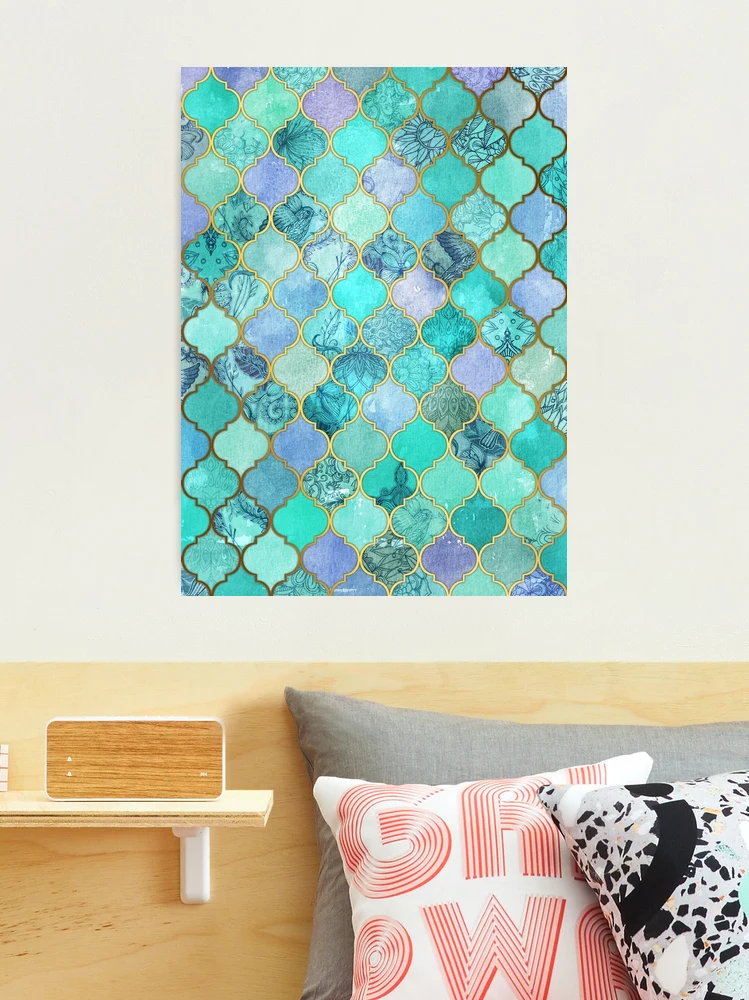 Society6 ケース Cool Jade & Icy Mint Decorative Moroccan Til Cool Jade & Icy Mint Decorative Moroccan Tile Pattern