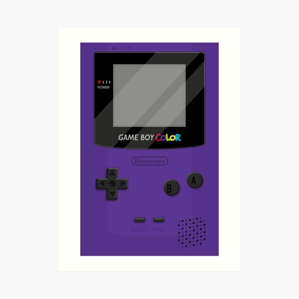 Gameboy Advance Black Art Print By Katymakesthings Redbubble