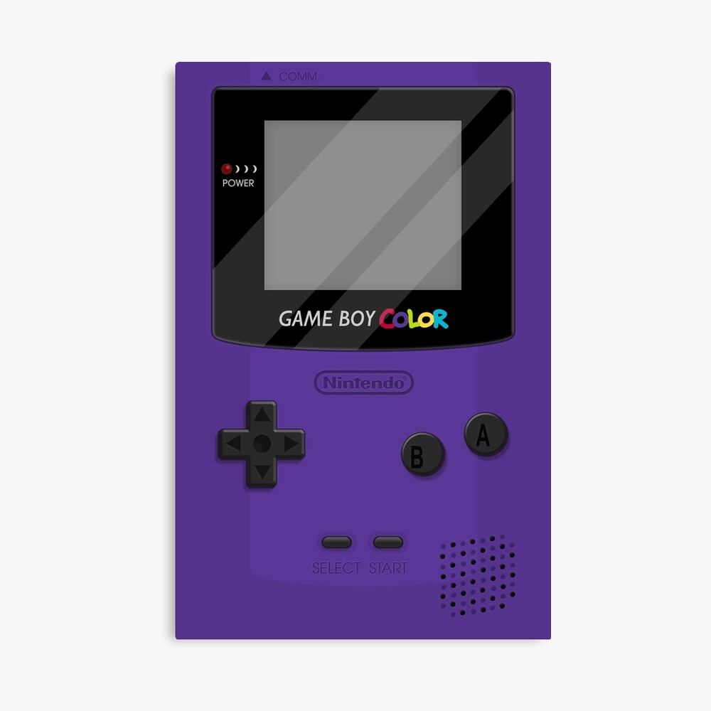 Gameboy Color 2 0 Purple Photographic Print By Katymakesthings Redbubble