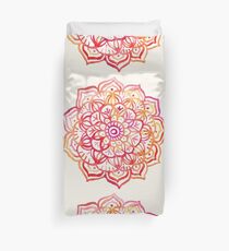 Funda nórdica Medallón de acuarela en colores del atardecer
