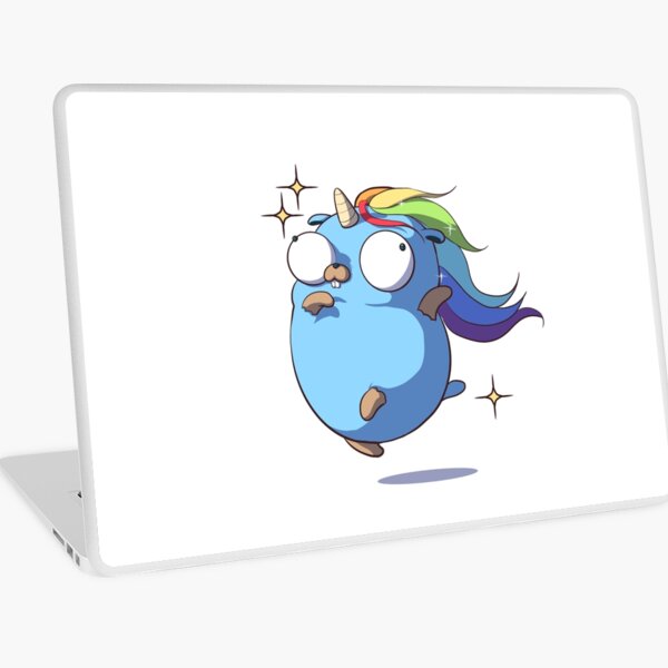 Golang Gopher Unicorn Laptop Skin